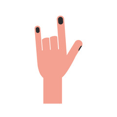 human hand icon over white background. vector illustration