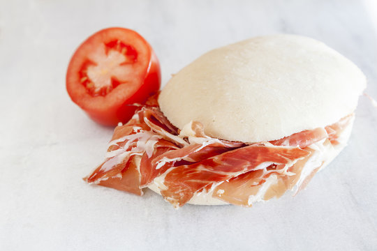 Spanish tapas,iberiam ham- Ham sandwich