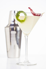 Cocktail in martini glass