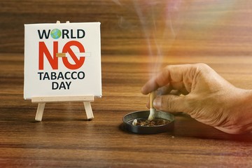 Stop smoking concept: "WORLD NO TOBACCO DAY" on MAY 31,