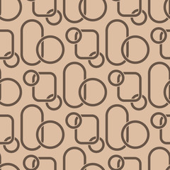 Geometric seamless background. Brown wallpaper