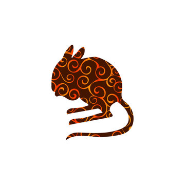 recommend clip art: Jerboa rodent mammal color silhouette animal