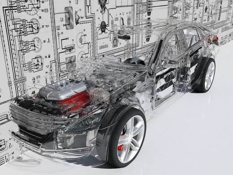 Fototapeta Transparent model cars