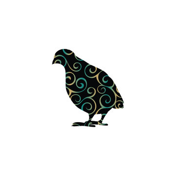 recommend clip art: Partridge bird color silhouette animal
