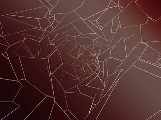 broken polygonal cavern 3d rendering