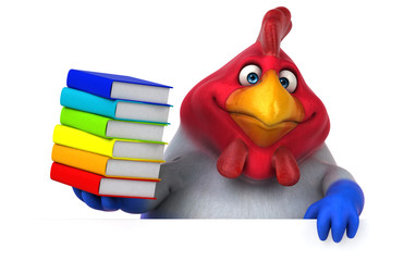 Fun chicken - 3D Illustration