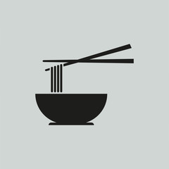 noodles icon in a simple style
