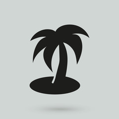 palm tree icon in a simple style