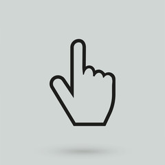 hand cursor icon in a simple style