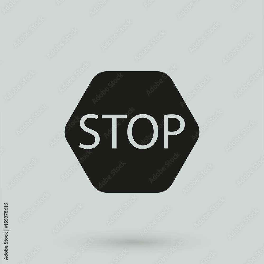 Poster stop icon in a simple style