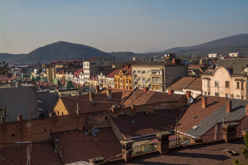 Top view of the roofs of the old town