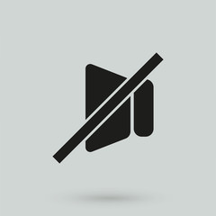 mute sound icon in a simple style