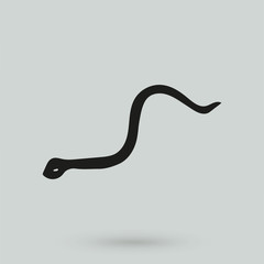snake icon in a simple style