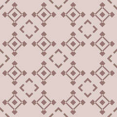 Geometric background. Brown seamless wallpaper