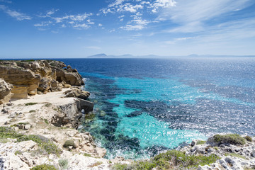 La scogliera del Bue Marino a Favignana, arcipelago delle isole Egadi IT	