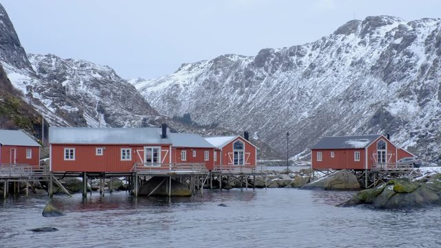 Rorbu houses in Nusfjord village, Norway