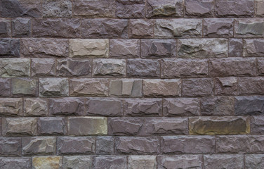 Painted brown brick wall can use for background