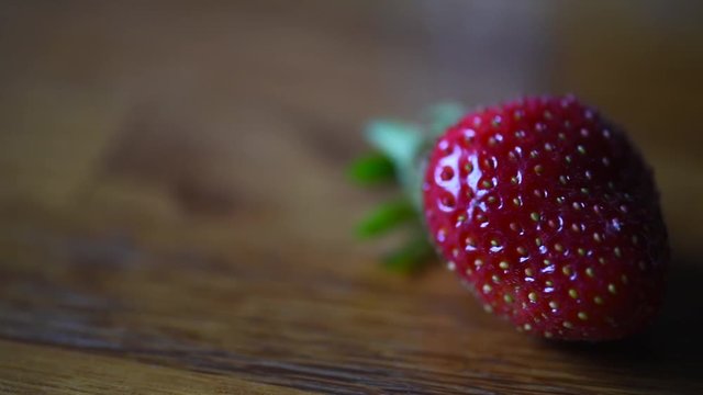 Strawberry on a wooden table