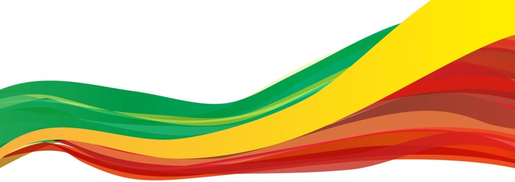 Flag of the Republic of the Congo, green yellow red flag of the Republic of the Congo © Виталий Салин