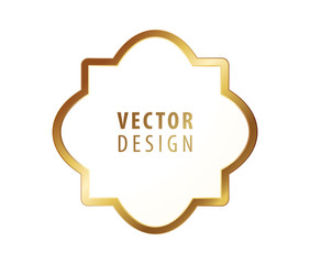 High Quality Luxury Frame on White Background . Vector Isolated Illustration