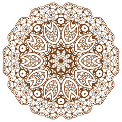 Round brown mandala.