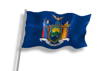 Drapeau de l' état de New York (USA) en qualité vectorielle 