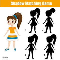 Shadow matching game. Find the right shadow