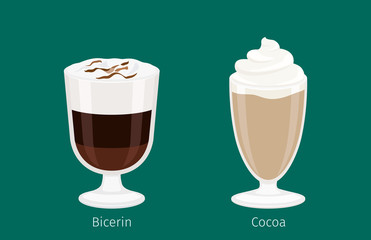 Sweet invigorating drinks with caffeine and additives
