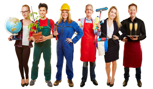 Berufe Gruppe als Arbeitsagentur Werbung