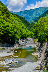 渓流と風景 日本 アジア