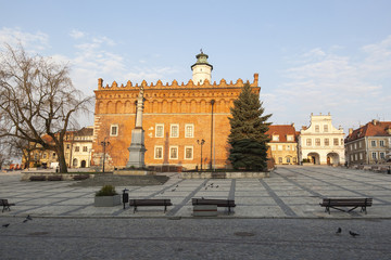 Obraz premium Old town hall in Sandomierz, Poland