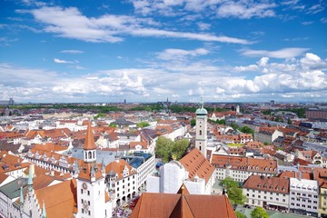 Fototapeta na wymiar European view in Munich, Germany