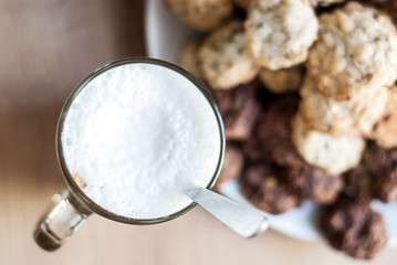 Homemade coffee and cookies