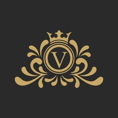 Fototapeta premium Royal brand logo design vector