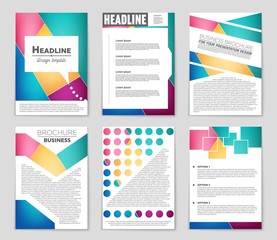 Abstract vector layout background set. For art template design, list, front page, mockup brochure theme style, banner, idea, cover, booklet, print, flyer, book, blank, card, ad, sign, sheet,, a4