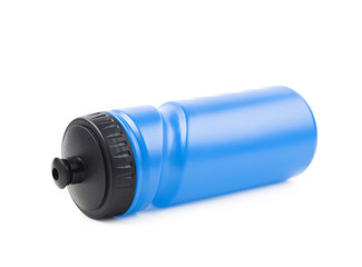 Plastic sport water bottle isolated
