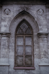 Fototapeta na wymiar Old Gothic lancet window