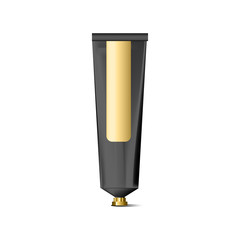 Blank realistic silver tube for cosmetics