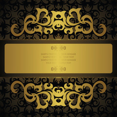 Vintage invitation. Vintage decoration. Place for text