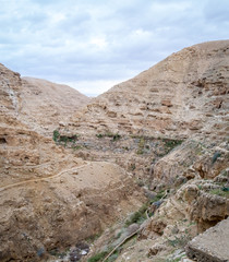 The Wadi Qelt, mountain area in Israel