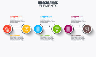 Timeline infographics vector design template