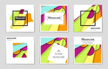 Abstract vector layout background set. For art template design, list, front page, mockup brochure theme style, banner, idea, cover, booklet, print, flyer, book, blank, card, ad, sign, sheet,, a4