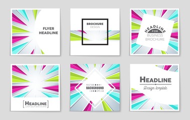 Abstract vector layout background set. For art template design, list, page, mockup brochure theme style, banner, idea, cover, booklet, print, flyer, book, blank, card, ad, sign, sheet,, a4