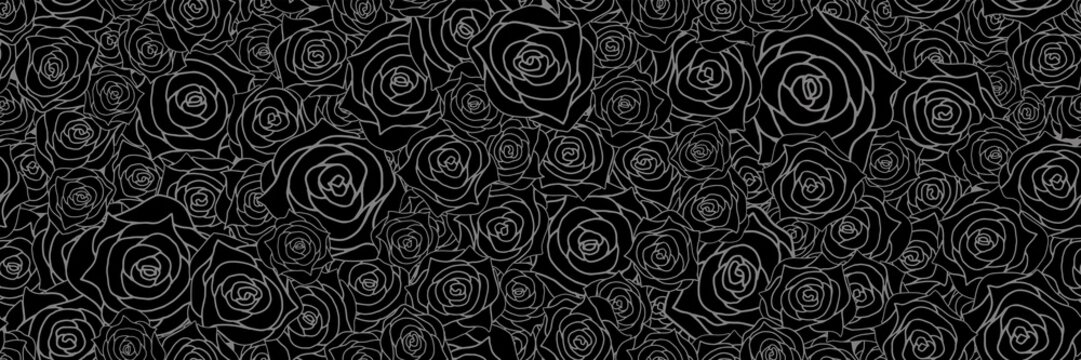 Rose background. Seamless pattern.Vector. 薔薇のパターン