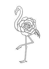Cute graphic flamingo