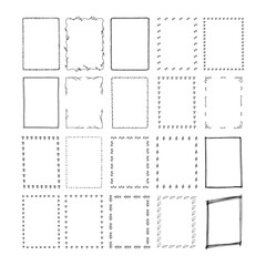Hand drawn rectangle frames.