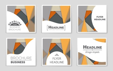 Abstract vector layout background set. For art template design, list, front page, mockup brochure theme style, banner, idea, cover, booklet, print, flyer, book, blank, card, ad, sign, sheet,, a4