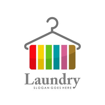 Unique and creative laundry logo design vector