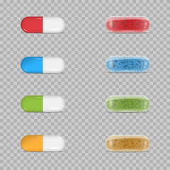 Colorful pill set