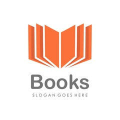 Book logo design vector
